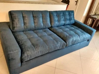 Reforma de estofados em Santos - Sofá restaurado
